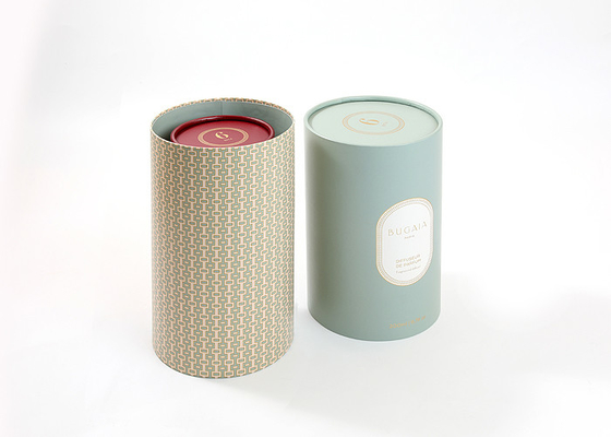 Beauty Cylindrical Paper Tube Box Round Recyclable With Silk