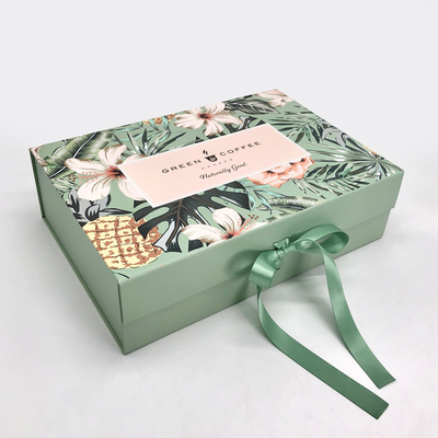 Light Green Foldable Packaging Box Cardboard Storage Matt Paper For Skin Care