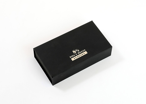 Black Cardboard Food Packaging Boxes , Magnetic Rigid Chocolate Boxes