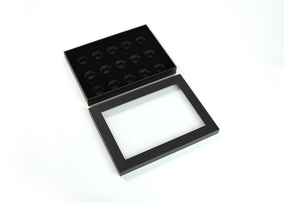 Black Lid Off Electronics Cardboard Box 150gram Paper With Window