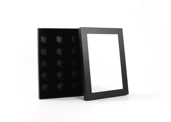 Black Lid Off Electronics Cardboard Box 150gram Paper With Window